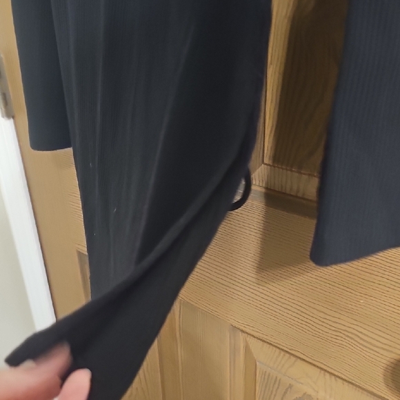 The Drop Black Ribbed Knit Tunic Top - Picture 6 of 10